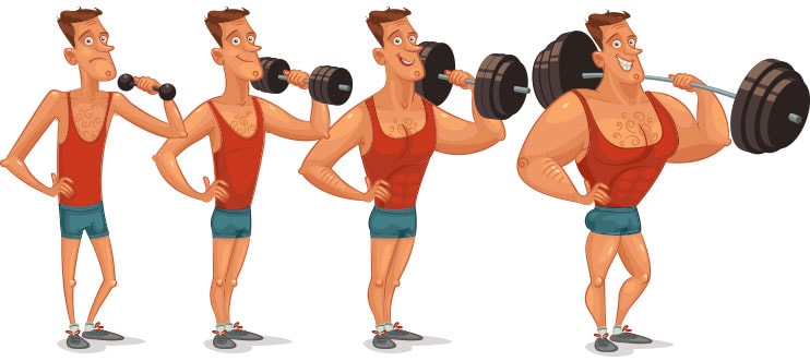 Timeline Of Skinny Guy To Muscular Guy