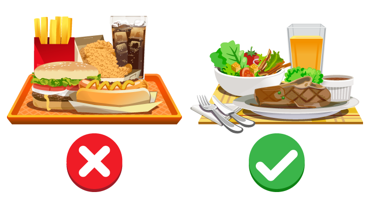 Junk Food Vs Healthy Food