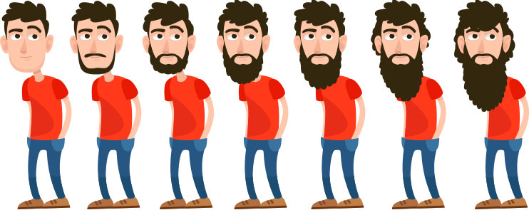 A Timeline Of A Man Growing A Beard